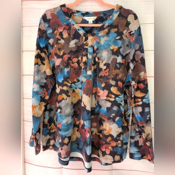 EUC Northern Reflections BEAUTIFUL 🤩 long sleeve waffle knit Size XXL - Picture 1 of 5